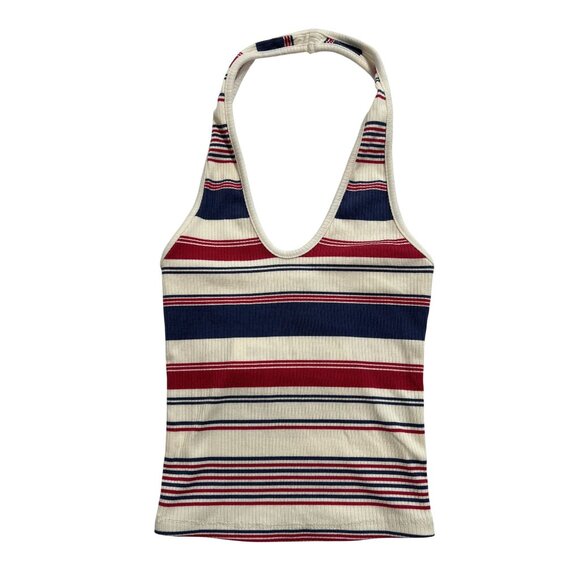 Urban Outfitters BDG Bonnie Halter Top in Red White Blue - Picture 1 of 5